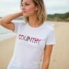 Country painted-style womens t-shirt