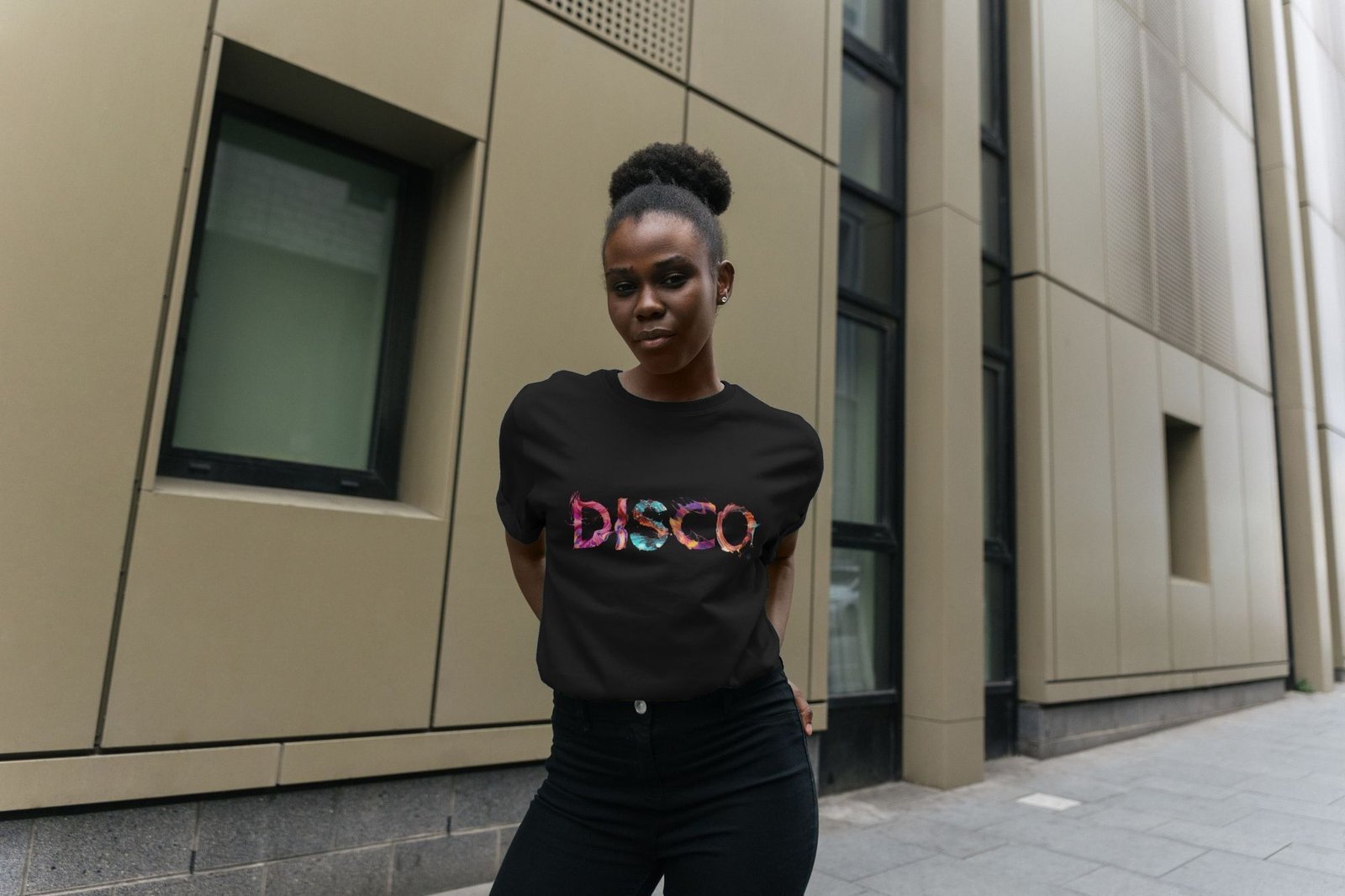 Disco painted-style womens t-shirt - Image 4