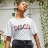 Disco painted-style womens t-shirt