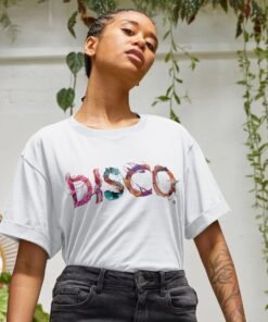 Disco painted-style womens t-shirt