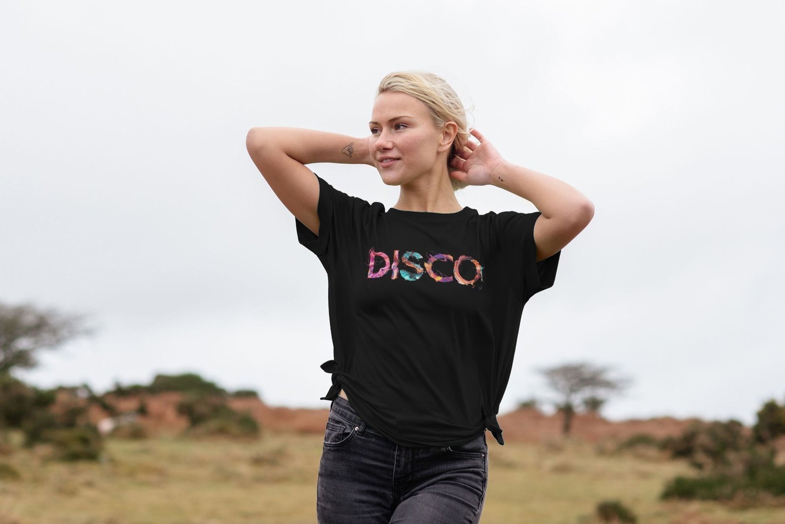 Disco painted-style womens t-shirt - Image 6