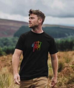 djektd Rainbow Tag mens t-shirt