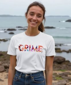 Grime painted-style womens t-shirt