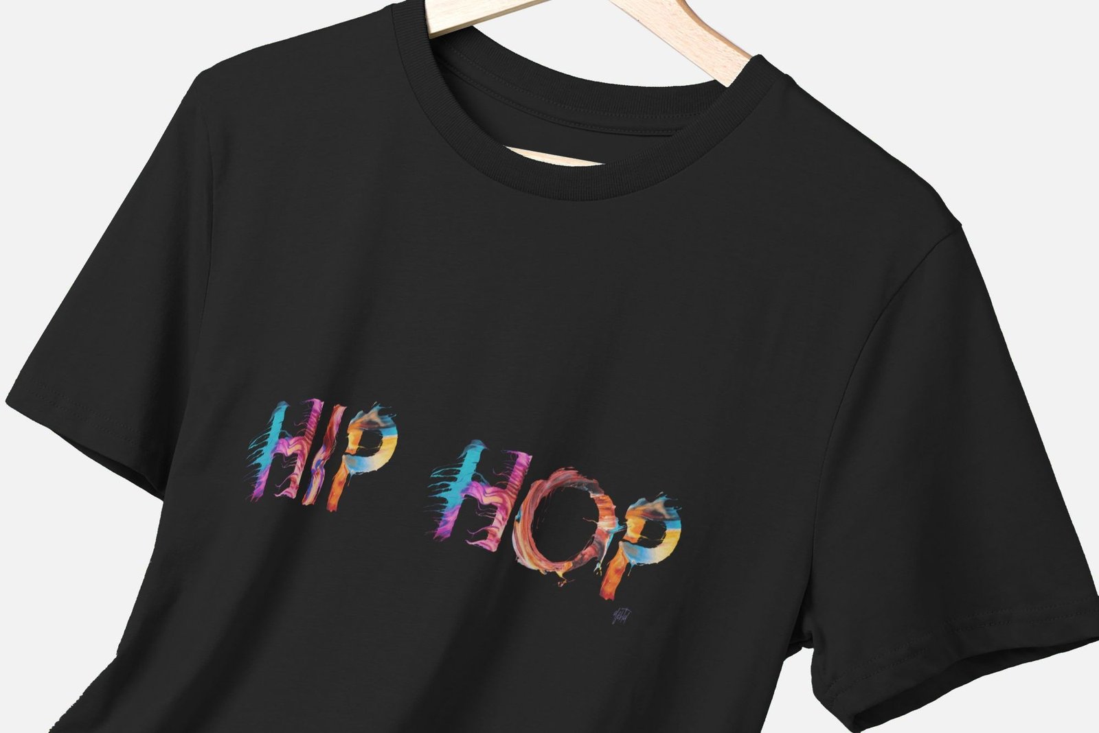 Hip Hop painted-style mens t-shirt - Image 3