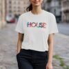 House painted-style womens t-shirt