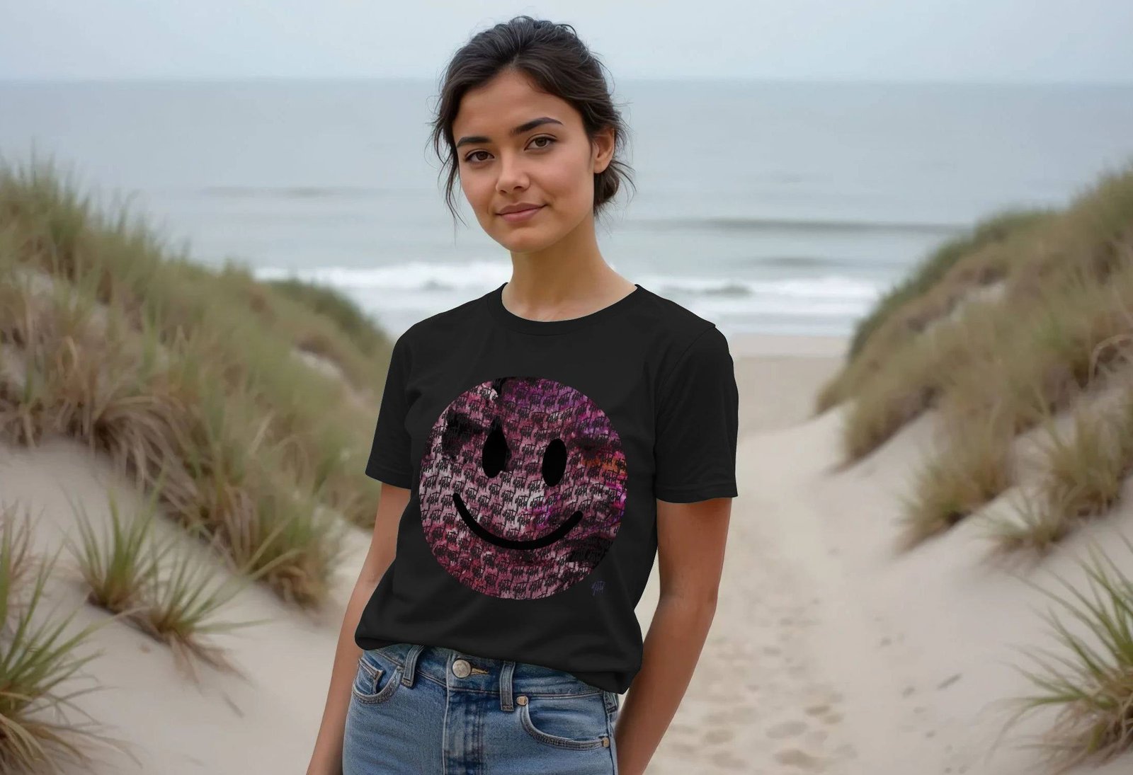 "Powdered" Happy House womens t-shirt