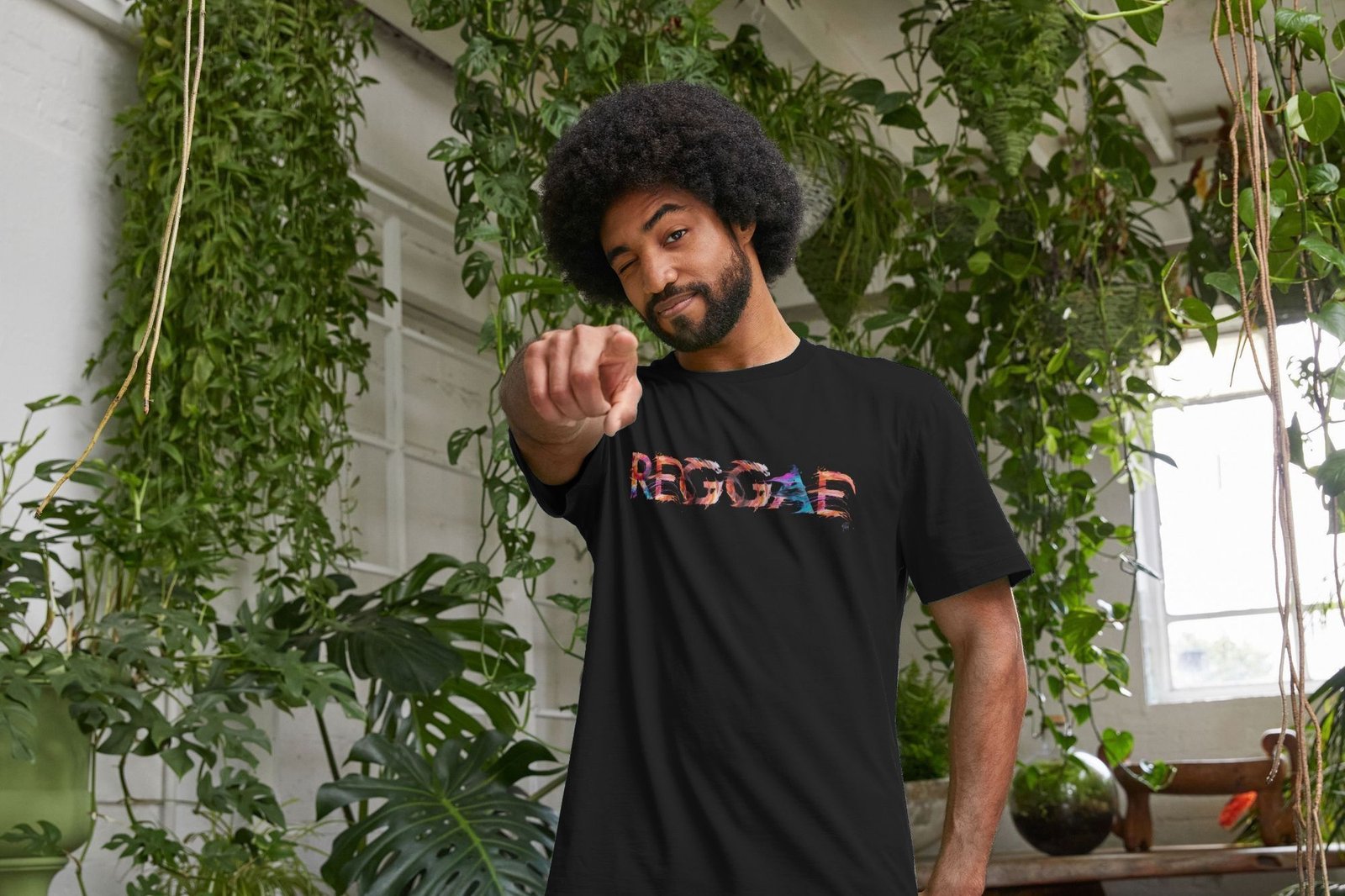 Reggae painted-style mens t-shirt