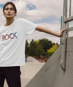 Rock painted-style womens t-shirt