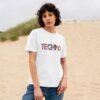 Techno painted-style womens t-shirt