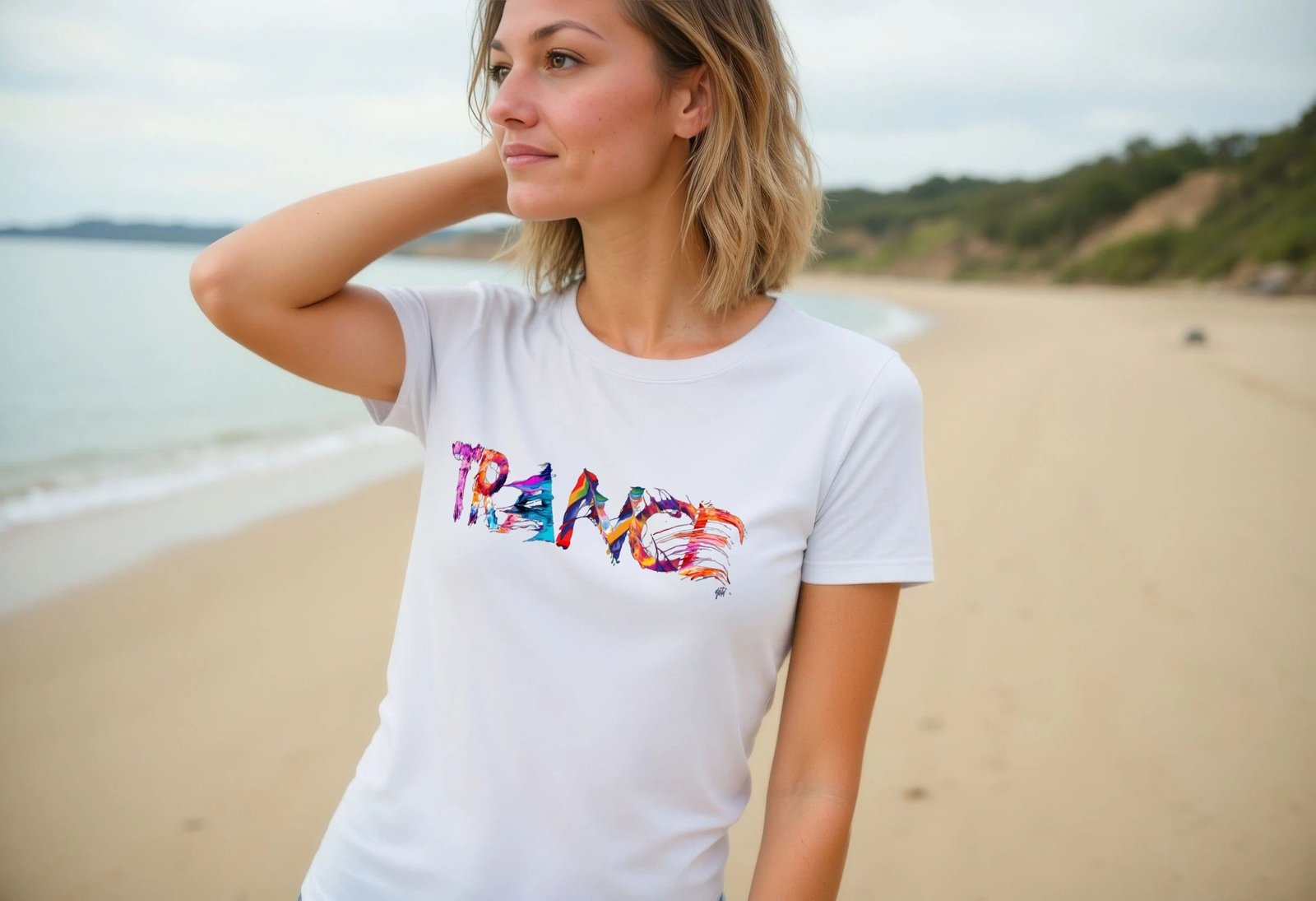 Trance painted-style womens t-shirt - Image 5