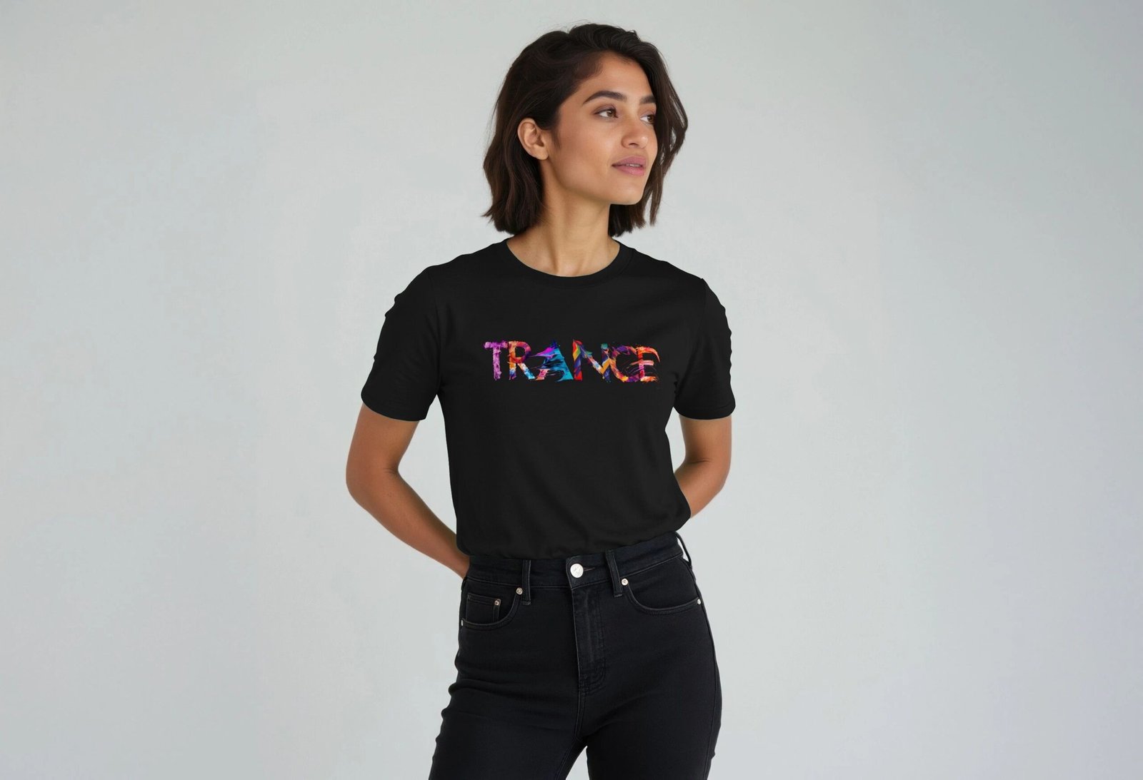 Trance painted-style womens t-shirt - Image 4