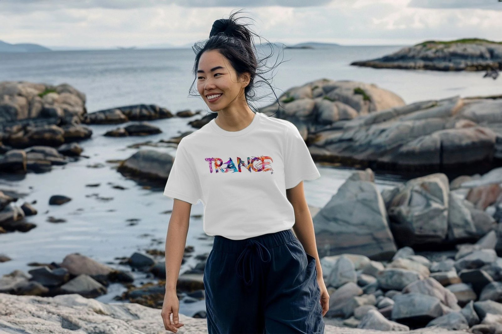 Trance painted-style womens t-shirt